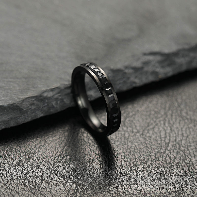 Women's Simple Stainless Steel Zircon Ring (Single/Dual Row)