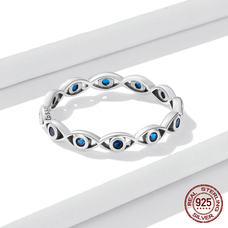 925 Sterling Eye Charm Ring
