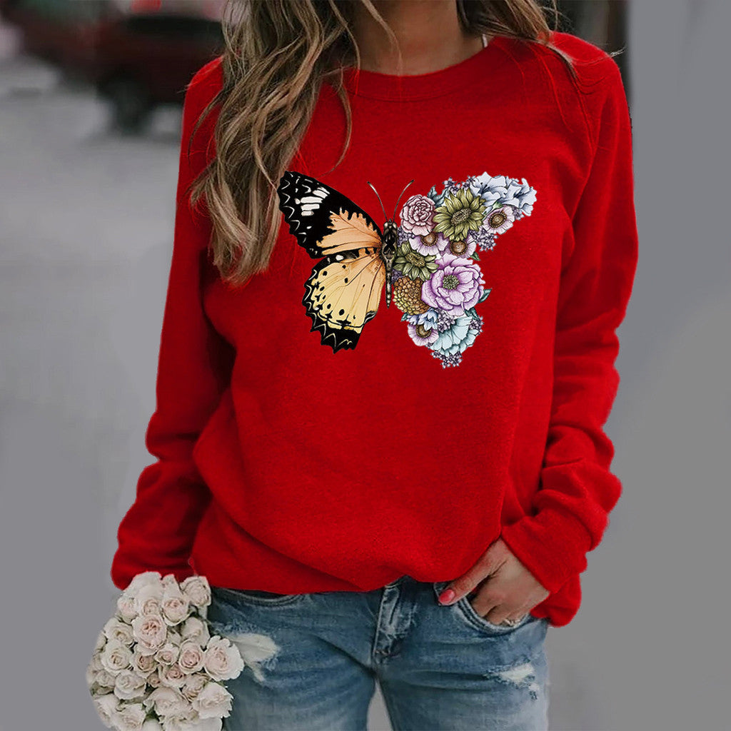 Butterfly Motif Cozy Sweater