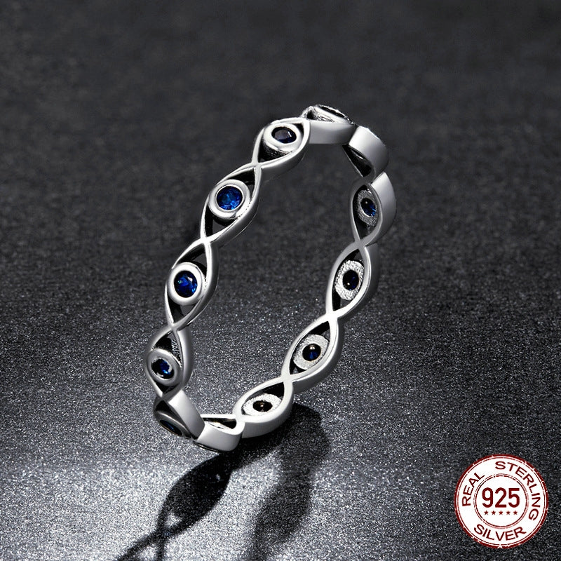 925 Sterling Eye Charm Ring
