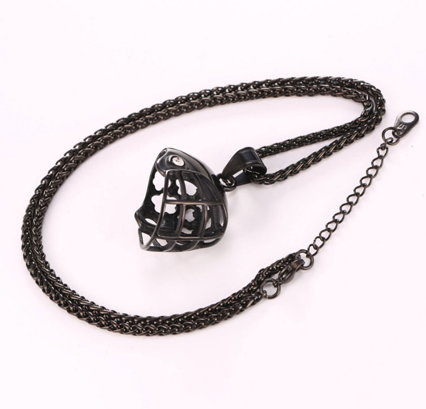 Stainless Steel Football Cap Pendant Necklace