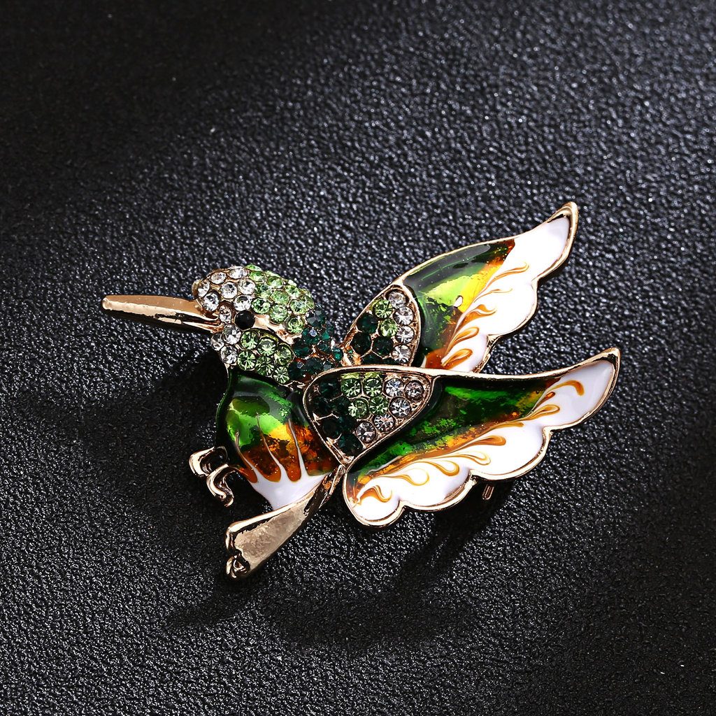 Colorful Hummingbird Brooch - Trendy Women's Jewelry