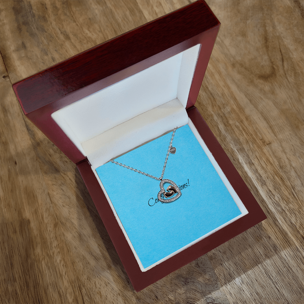 Baby Feet Heart Necklace