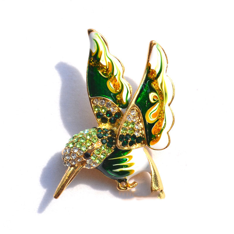 Colorful Hummingbird Brooch - Trendy Women's Jewelry