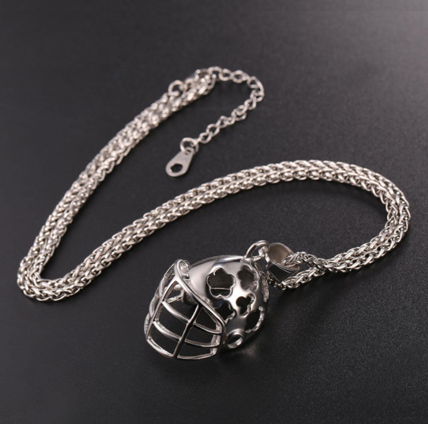 Stainless Steel Football Cap Pendant Necklace