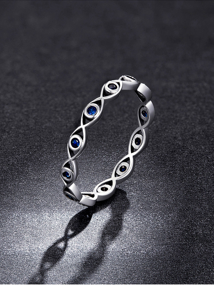 925 Sterling Eye Charm Ring